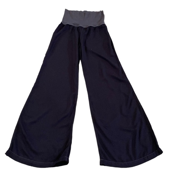 Bella Dahl Pants - Bella Dahl Roll Over Waist Chambray Wide Leg Lightweight Pants M Rayon Made USA